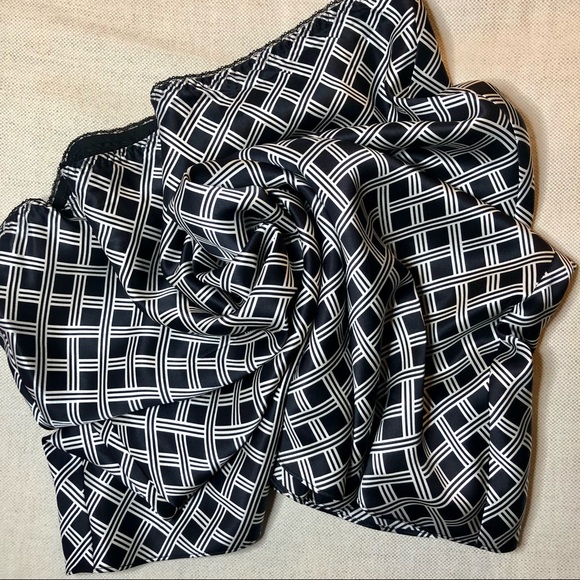 INC silk, lattice plaid skirt - Picture 8 of 9